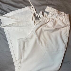 Grey's Anatomy Nursing Scrub Pants- white petite